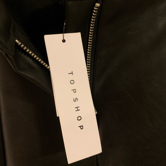 Topshop Faux Leather Culottes. - Picture 5 of 5